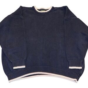 Byford | Vintage | Navy Blue Cotton Sweater | L | Great Britain | Crewneck